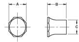 Octagonal Pull Knob Dimensions